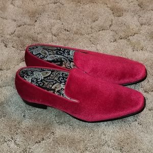Red slip on loafers